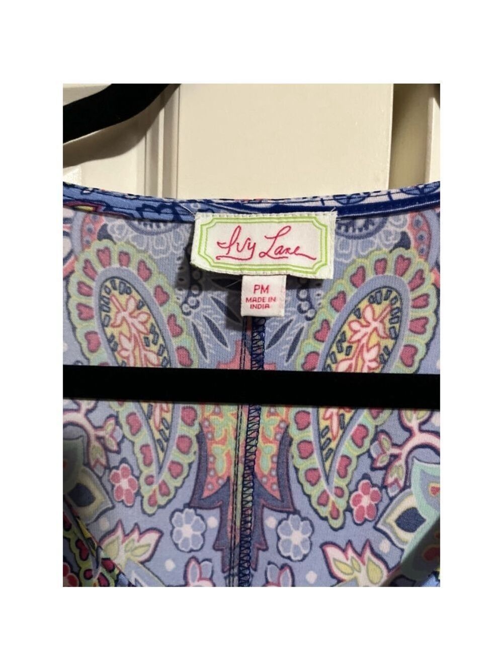 2 for $10 special☀️ Women's Ivy Lane Dress, PM, Blue Multicolored Paisley - Picture 7 of 7